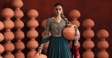 Load image into Gallery viewer, 3 Piece Embroidered Lehenga Suit for Women – Teal