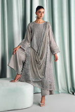 Load image into Gallery viewer, Embroidered Tissue Silk 3 Piece Suit – Grey