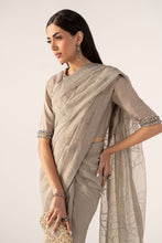 Load image into Gallery viewer, 3 Piece Embellished Chiffon Saree – Grey