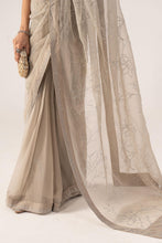 Load image into Gallery viewer, 3 Piece Embellished Chiffon Saree – Grey