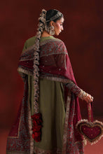 Load image into Gallery viewer, 3 Piece Embroidered Raw Silk Angrakha Suit – Green