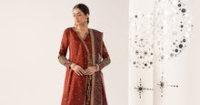 Load image into Gallery viewer, Embroidered Raw Silk Angrakha Suit for Women – Mustard