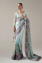 Load image into Gallery viewer, Maria.B Embellished Charmeuse Saree – Aqua