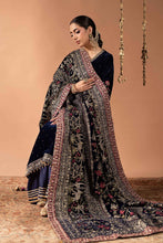 Load image into Gallery viewer, 3 Piece Embroidered Velvet Suit with Diamante Detailing - Blue