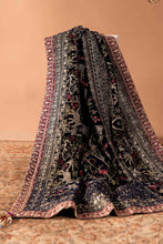 Load image into Gallery viewer, 3 Piece Embroidered Velvet Suit with Diamante Detailing - Blue