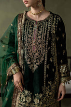 Load image into Gallery viewer, Green Velvet Suit with Farshi Shalwar – 3 Piece