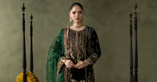 Load image into Gallery viewer, Green Velvet Suit with Farshi Shalwar – 3 Piece