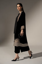 Load image into Gallery viewer, Maria.B Black Velvet 3 Piece Embroidered Suit