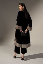 Load image into Gallery viewer, Maria.B Black Velvet 3 Piece Embroidered Suit