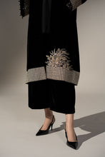 Load image into Gallery viewer, Maria.B Black Velvet 3 Piece Embroidered Suit