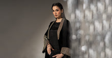 Load image into Gallery viewer, Maria.B Black Velvet 3 Piece Embroidered Suit