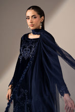 Load image into Gallery viewer, Blue Velvet 3 Piece Embroidered Suit for Women