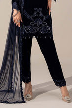 Load image into Gallery viewer, Blue Velvet 3 Piece Embroidered Suit for Women