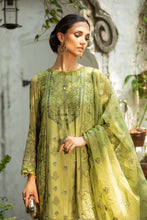 Load image into Gallery viewer, Maria.B Green 3 Piece Embroidered Chiffon Suit