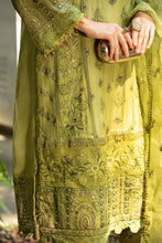 Load image into Gallery viewer, Maria.B Green 3 Piece Embroidered Chiffon Suit