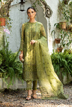 Load image into Gallery viewer, Maria.B Green 3 Piece Embroidered Chiffon Suit