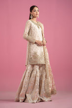 Load image into Gallery viewer, Off White Organza 3 Piece Embroidered Suit