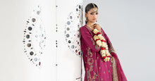 Load image into Gallery viewer, Embroidered Raw Silk Suit for Women - Pink