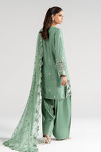 Load image into Gallery viewer, Green 3 Piece Embroidered Raw Silk Suit for Women
