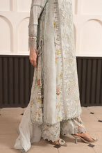 Load image into Gallery viewer, Embroidered Raw Silk 3 Piece Suit for Women – Ice Blue