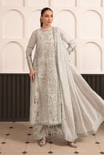 Load image into Gallery viewer, Embroidered Raw Silk 3 Piece Suit for Women – Ice Blue