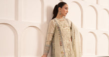 Load image into Gallery viewer, 3 Piece Embroidered Raw Silk Suit for Women – Light Yellow