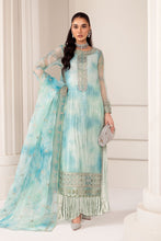 Load image into Gallery viewer, Ferozi Light Blue 3 Piece Embroidered Organza Suit