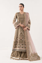 Load image into Gallery viewer, Maria.B 3 Piece Embroidered Organza Suit – Coffee Brown