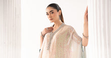 Load image into Gallery viewer, 3 Piece Embroidered Chiffon Kaftan Suit - Green