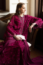 Load image into Gallery viewer, Maria.B 3 Piece Embroidered Raw Silk Suit – Maroon