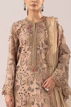 Load image into Gallery viewer, 3 Piece Schiffli Embroidered Raw Silk Suit – Beige