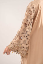 Load image into Gallery viewer, 3 Piece Schiffli Embroidered Raw Silk Suit – Beige