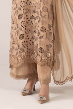 Load image into Gallery viewer, 3 Piece Schiffli Embroidered Raw Silk Suit – Beige