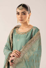 Load image into Gallery viewer, 3 Piece Embroidered Raw Silk Gharara Suit for Women – Green