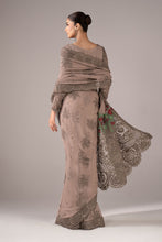 Load image into Gallery viewer, Embroidered Chiffon Saree with Blouse and Petticoat – Grey