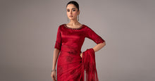 Load image into Gallery viewer, Maria.B Embroidered Chiffon Saree – Red