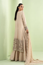Load image into Gallery viewer, 3 Piece Embroidered Raw Silk Sharara Suit - Beige