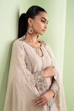 Load image into Gallery viewer, 3 Piece Embroidered Raw Silk Sharara Suit - Beige