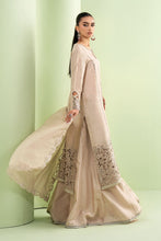 Load image into Gallery viewer, 3 Piece Embroidered Raw Silk Sharara Suit - Beige