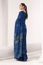 Load image into Gallery viewer, Embroidered Chiffon Saree with Organza Blouse – Blue