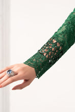 Load image into Gallery viewer, Embroidered Chiffon Saree with Blouse and Petticoat - Green