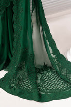Load image into Gallery viewer, Embroidered Chiffon Saree with Blouse and Petticoat - Green