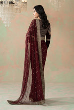 Load image into Gallery viewer, Maroon Embroidered Net Saree