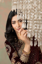 Load image into Gallery viewer, Maroon Embroidered Net Saree