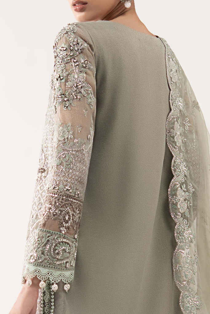 Embroidered Organza Suit for Women – Sea Green