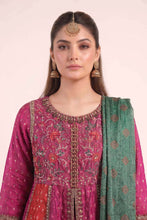 Load image into Gallery viewer, 3 Piece Embroidered Silk Lurex Jacquard Suit – Pink