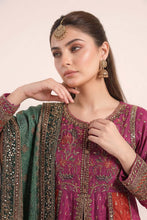 Load image into Gallery viewer, 3 Piece Embroidered Silk Lurex Jacquard Suit – Pink