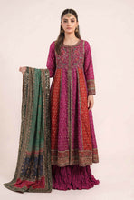 Load image into Gallery viewer, 3 Piece Embroidered Silk Lurex Jacquard Suit – Pink