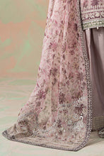 Load image into Gallery viewer, Lilac Purple Organza 3 Piece Embroidered Suit