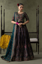 Load image into Gallery viewer, Teal Blue Velvet Lehenga Suit – 3 Piece
